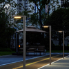 Aluminum Waterproof Outdoor 30W LED Garden Light Pole Lamp Park Landscape Street Lamp