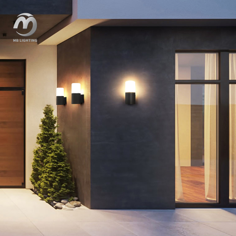 Modern Outdoor Aluminum Wall Lamp Garden Lighting Decoration Wall Mounted Porch Corridor Sconce Lights