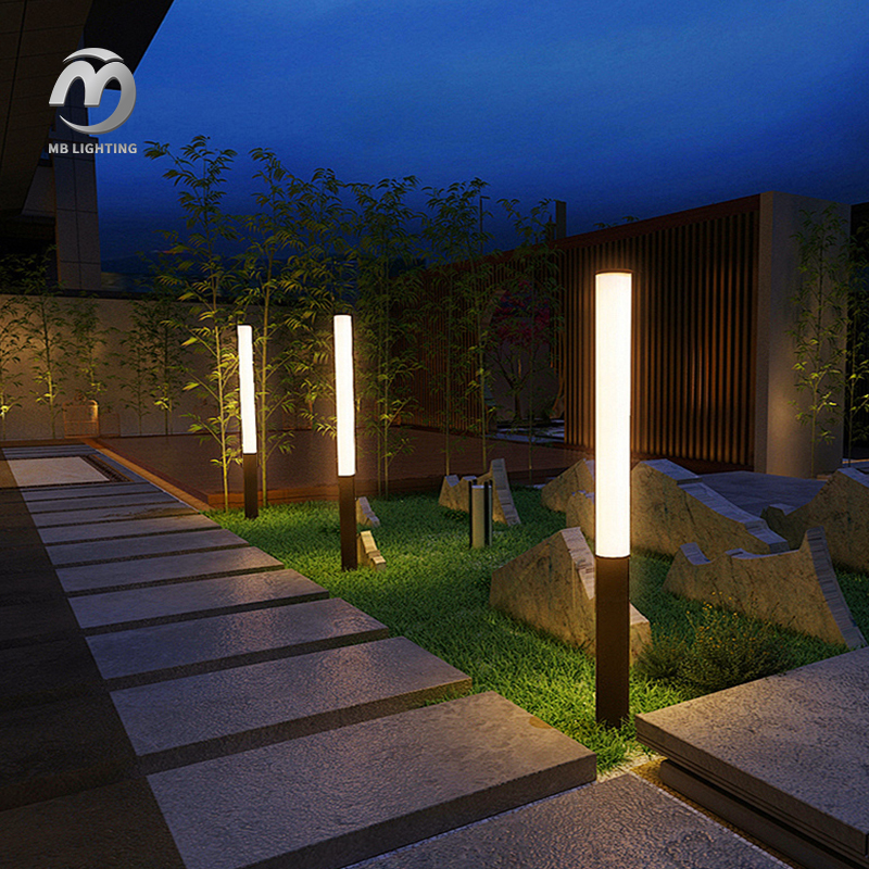 Outdoor Aluminum Bollard Lights Waterproof Driveway Yard Post Light Led Garden Landscape Lights
