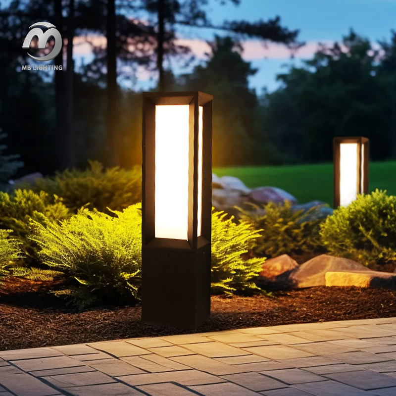 Outdoor Aluminum Lawn Lights Waterproof Garden Lights Villa Courtyard Led Bollard Light