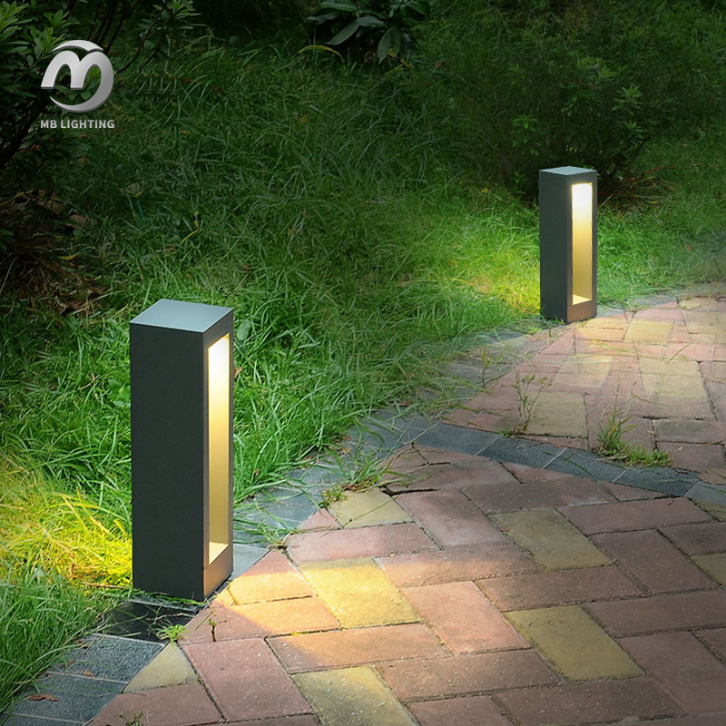 LED Lawn Lamps Outdoor Waterproof Landscape Lamp Modern Aluminum Square Garden Lights