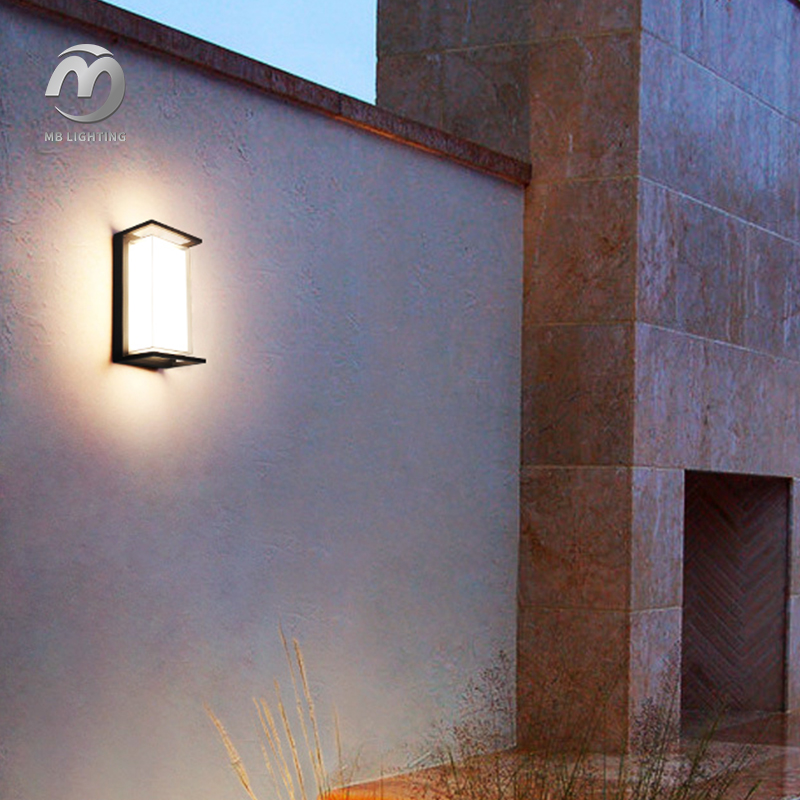 Modern Outdoor Garden Light Waterproof 10W LED Sconce Lights Porch Corridor Wall Lamp