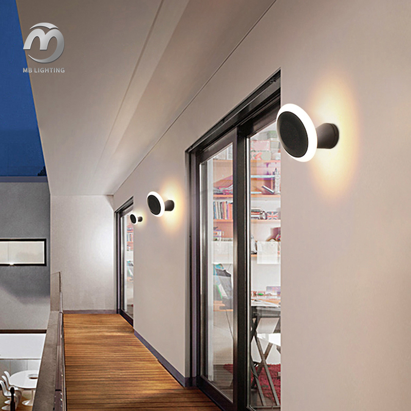 Garden Decorative Porch Corridor Light Modern Outdoor Led Wall Lights Waterproof Sconce Lamp