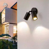 Aluminum Outdoor Courtyard Garden Led Spot Light Adjustable Wall Lights Waterproof Landscape Lighting