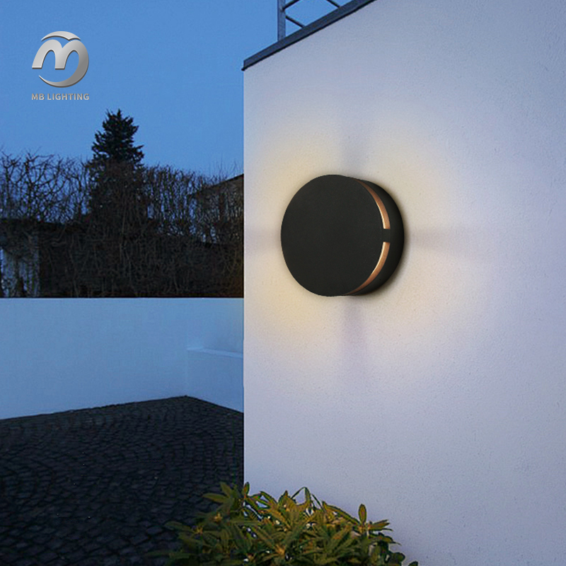 Outdoor Waterproof Wall Lamp Aluminum Wall Mount Lamps Porch Garden LED Sconce Light