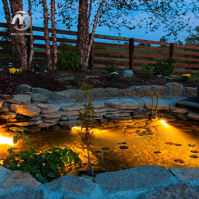 Underwater RGB Fountain Lights Stainless Steel Waterproof Led Underwater Lights Fountain Pond Landscape Spotlight