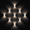 Outdoor Cube Up And Down Wall Lamp Waterproof Porch Lights Garden LED Sconce Lighting