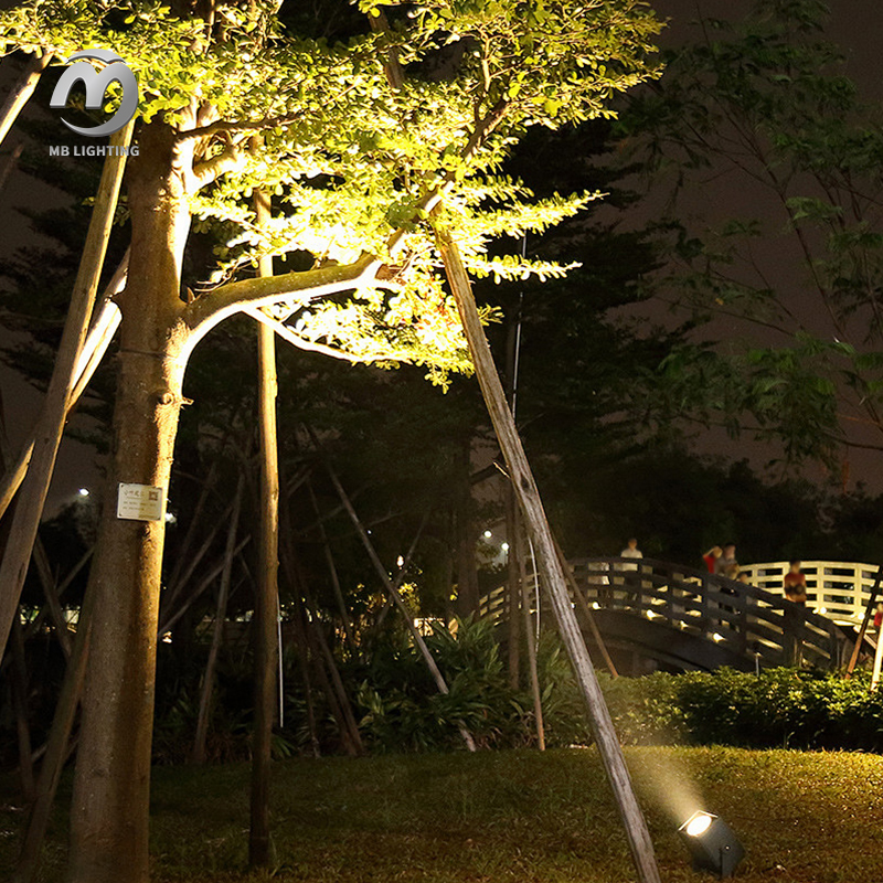 Garden Outdoor Spotlights Waterproof Landscape Lighting Aluminum Square Led Flood Light