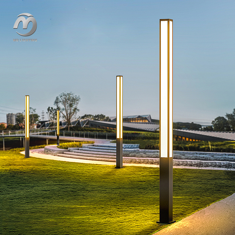 Outdoor Aluminum Yard Bollard Lighting High Pole Garden Lights 40W Led Landscape Lights