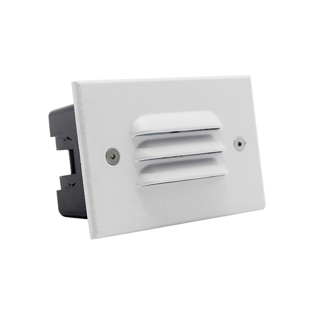 Outdoor Corner Step Light 3W Recessed Rectangle Stair Lighting Waterproof LED Wall Lamps
