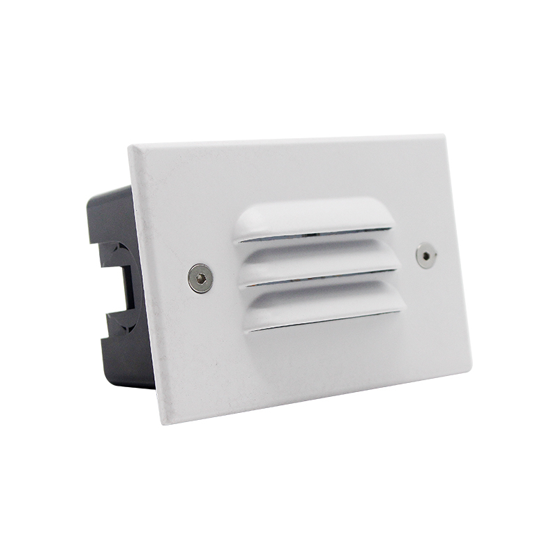 Outdoor Corner Step Light 3W Recessed Rectangle Stair Lighting Waterproof LED Wall Lamps