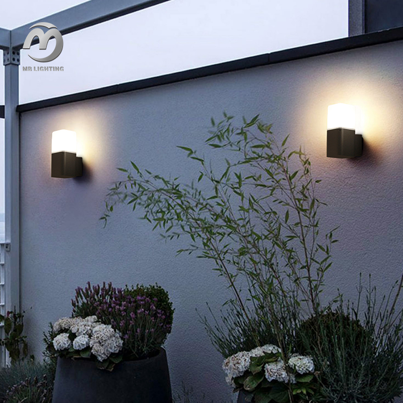Outdoor Modern Waterproof Wall Lights Aluminum Garden Corridor Decoration Wall Mount Lamp Porch Light