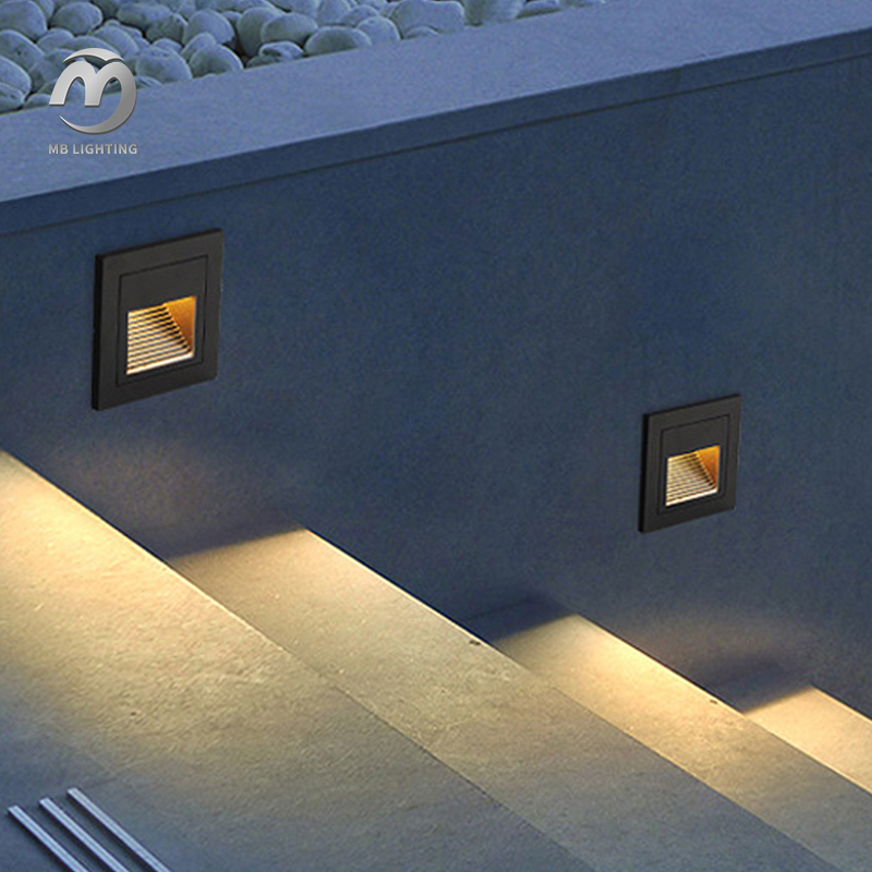 Outdoor Stair Lights Recessed Aluminum Wall Lamp Waterproof Led Step Light
