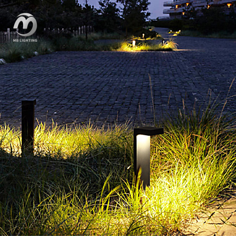 Outdoor COB Waterproof Modern Landscape Bollard Light Courtyard Garden Lighting Pathway Lawn Light
