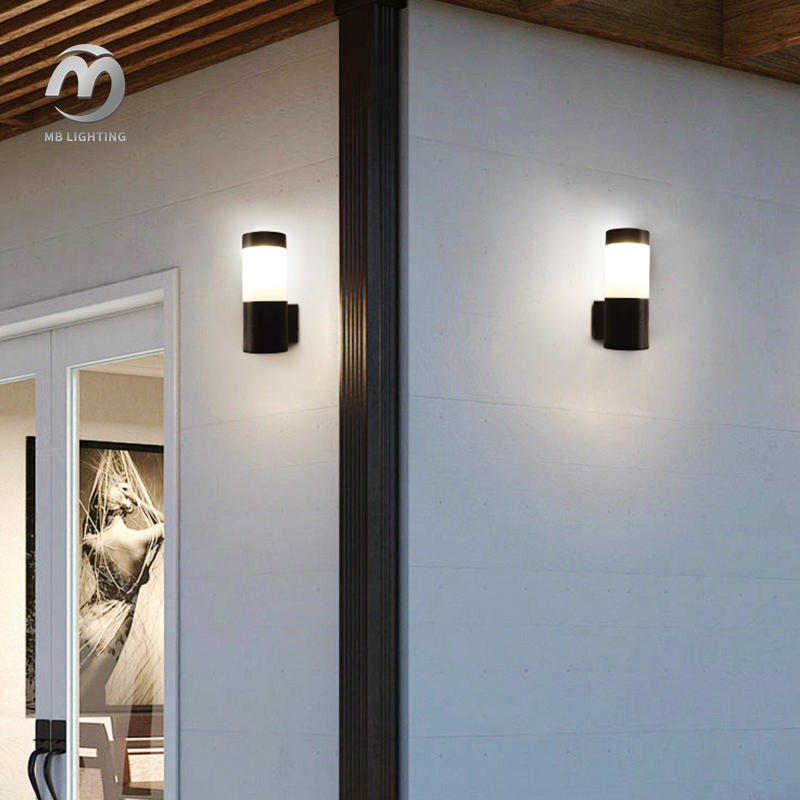 Modern Outdoor Porch LED Wall Light 7W Waterproof Wall Mounted Light Garden Sconce Light