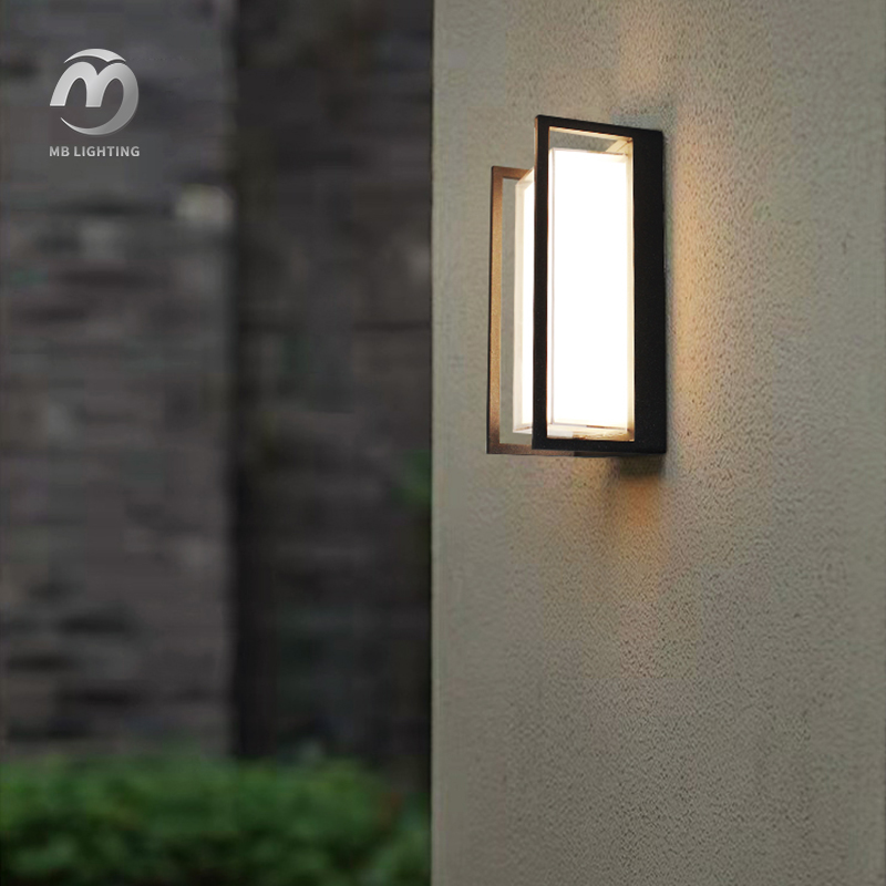 Outdoor LED Wall Mounted Light Aluminum Porch Corridor Wall Lamp Waterproof Exterior Sconce Light