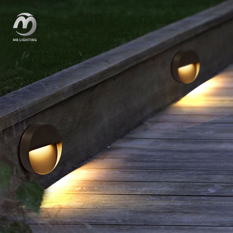 Outdoor Wall Lighting Waterproof Corridor Corner LED Step Light Garden Villa Porch Sconce Light