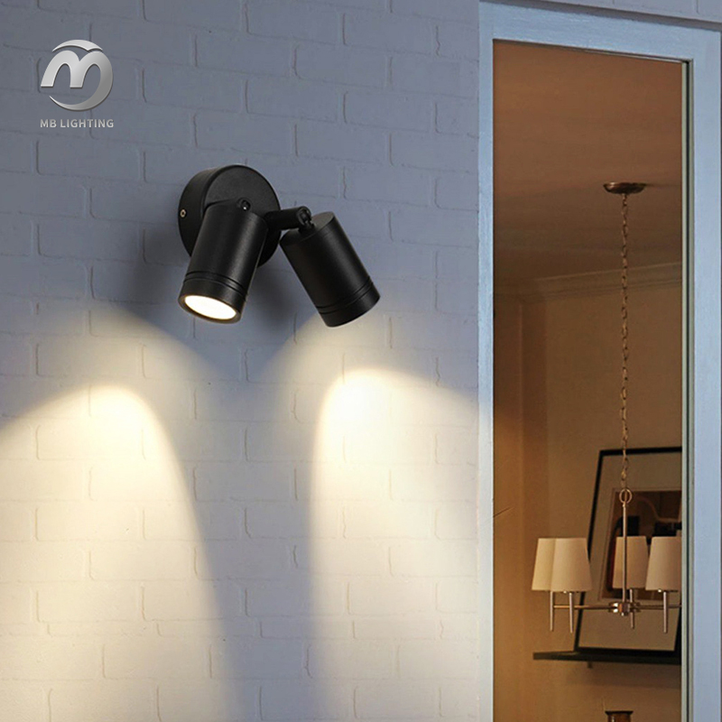 Aluminum Outdoor Courtyard Garden Led Spot Light Adjustable Wall Lights Waterproof Landscape Lighting