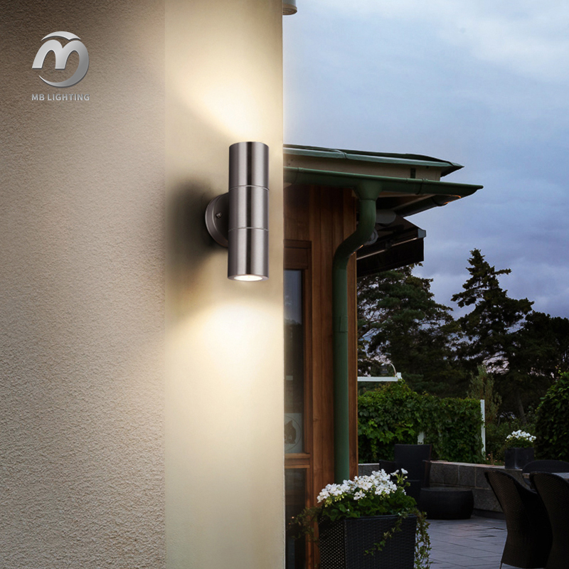 Stainless Steel Wall Lights Waterproof Wall Mounted Lamp Moden Garden Porch Up Down Light