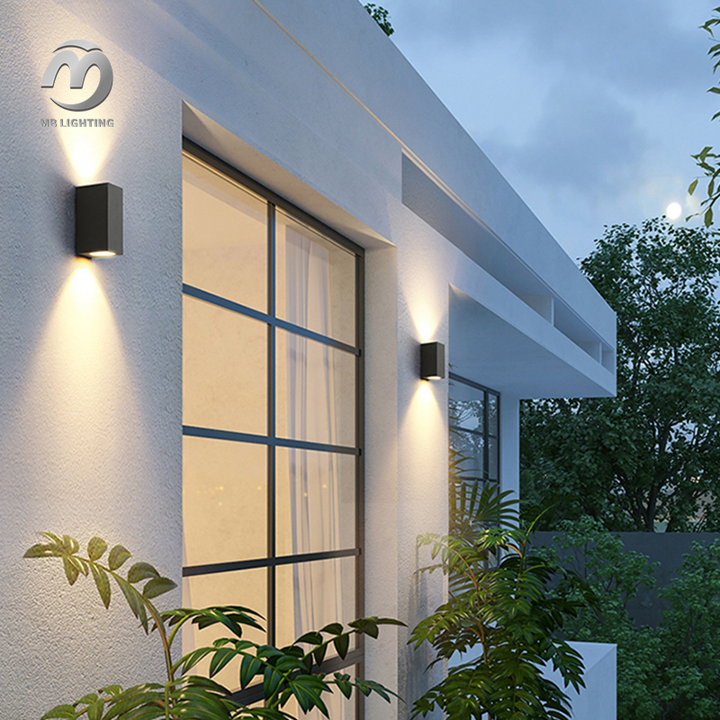 Outdoor Up Down Lighting Outdoor Led Wall Lamp Aluminum Waterproof Porch Corridor Sconce Lights