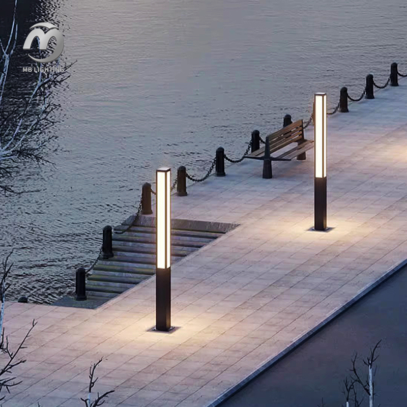 Outdoor Aluminum Yard Bollard Lighting High Pole Garden Lights 40W Led Landscape Lights