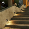 Outdoor Corner Step Light 3W Recessed Rectangle Stair Lighting Waterproof LED Wall Lamps