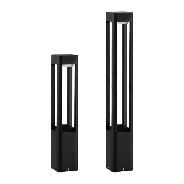 Outdoor Garden Lights Solar LED Lawn Bollard Light Aluminum Body for Villa Landscape Lighting