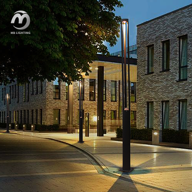 20W Aluminium Waterproof Pole Lamp Park Landscape Yard Lamps Outdoor Bollard LED Garden Light