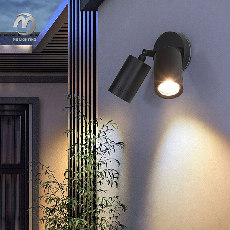 Aluminum Outdoor Courtyard Garden Led Spot Light Adjustable Wall Lights Waterproof Landscape Lighting