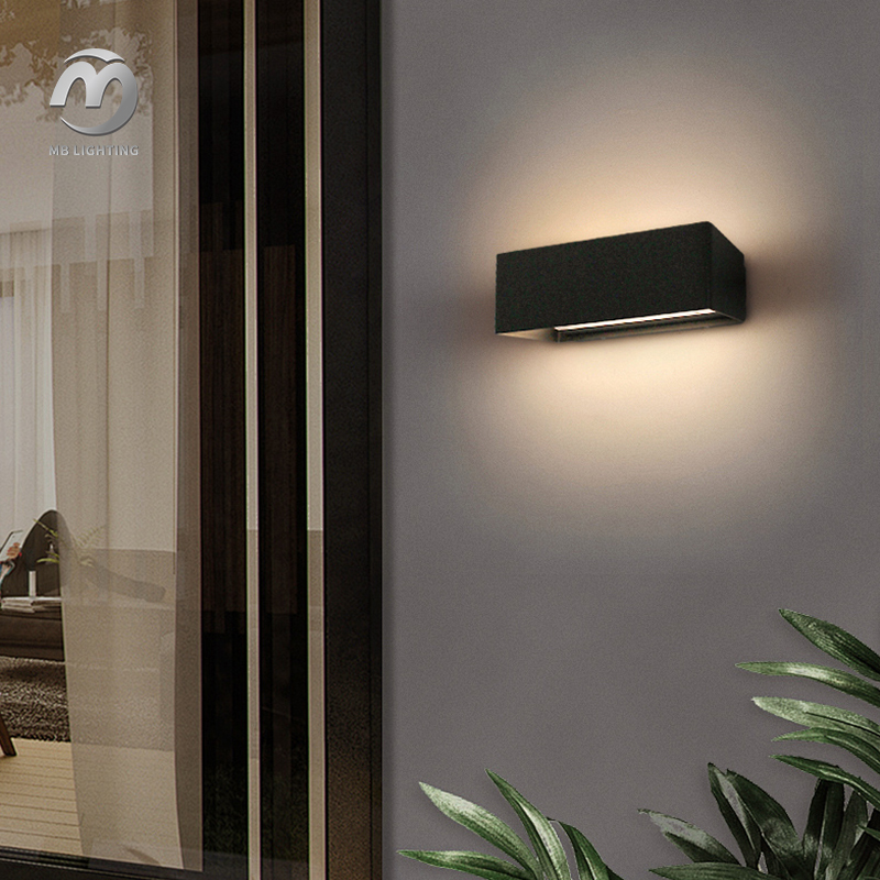 Modern 10W LED Sconce Lamp Outdoor Up And Down Wall Lights Garden Corridor Lights