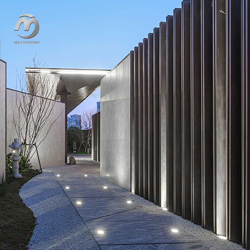 Outdoor LED Floor Light Waterproof Stainless Steel Inground Step Light Recessed Landscape Underground Lights