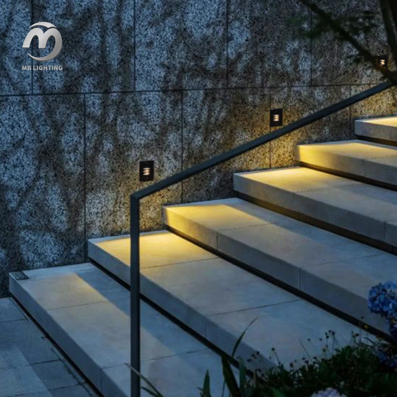Indoor Outdoor Corner Stair Wall Lamp 3W LED Step Light Recessed Steps Night Lamp