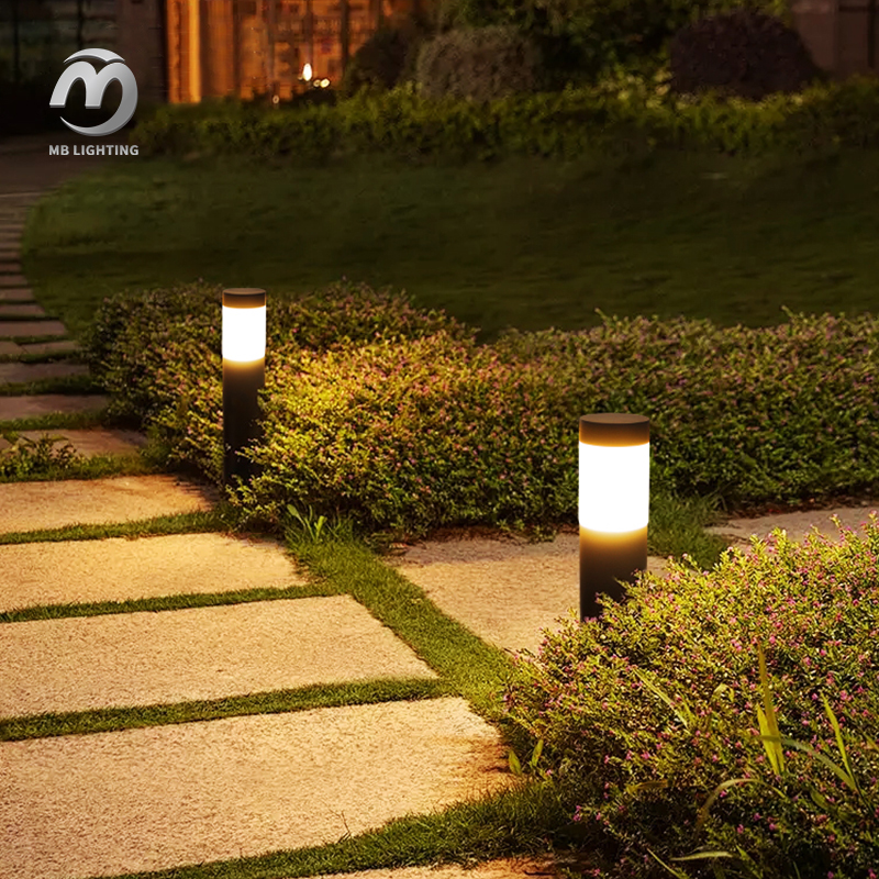 LED Garden Waterproof Lawn Lamp Modern Aluminum Pillar Light Outdoor Courtyard Landscape Bollards Light