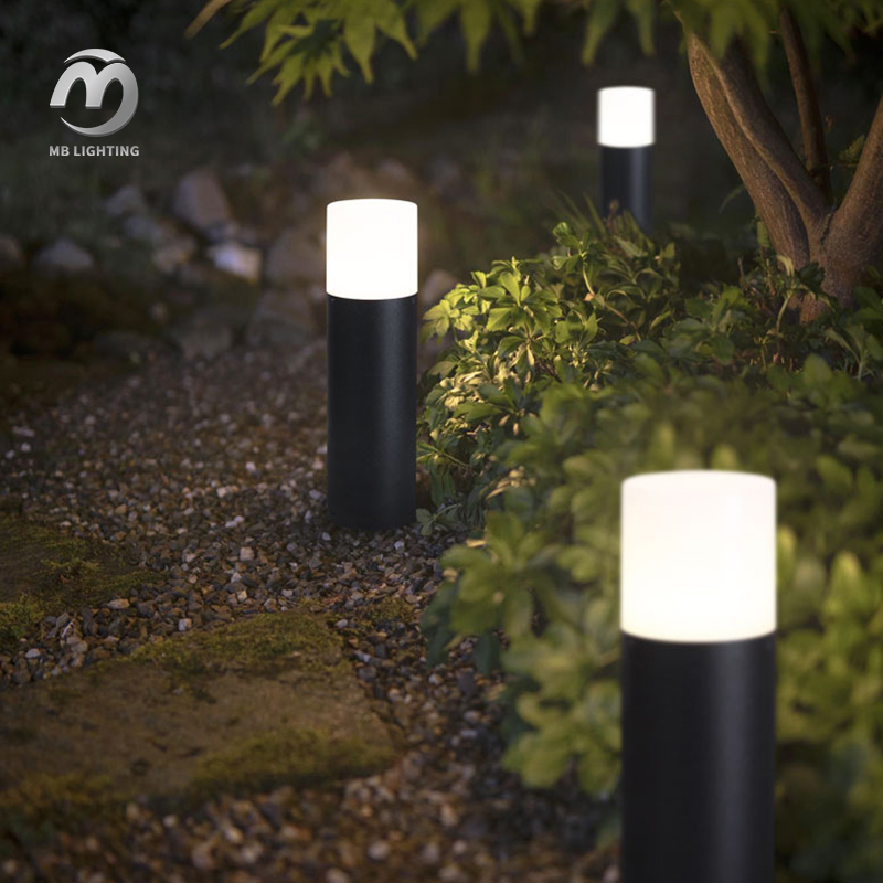 Outdoor Modern LED Bollard Lawn Lamp Community Garden Park Lighting Aluminum Waterproof Pathway Lights