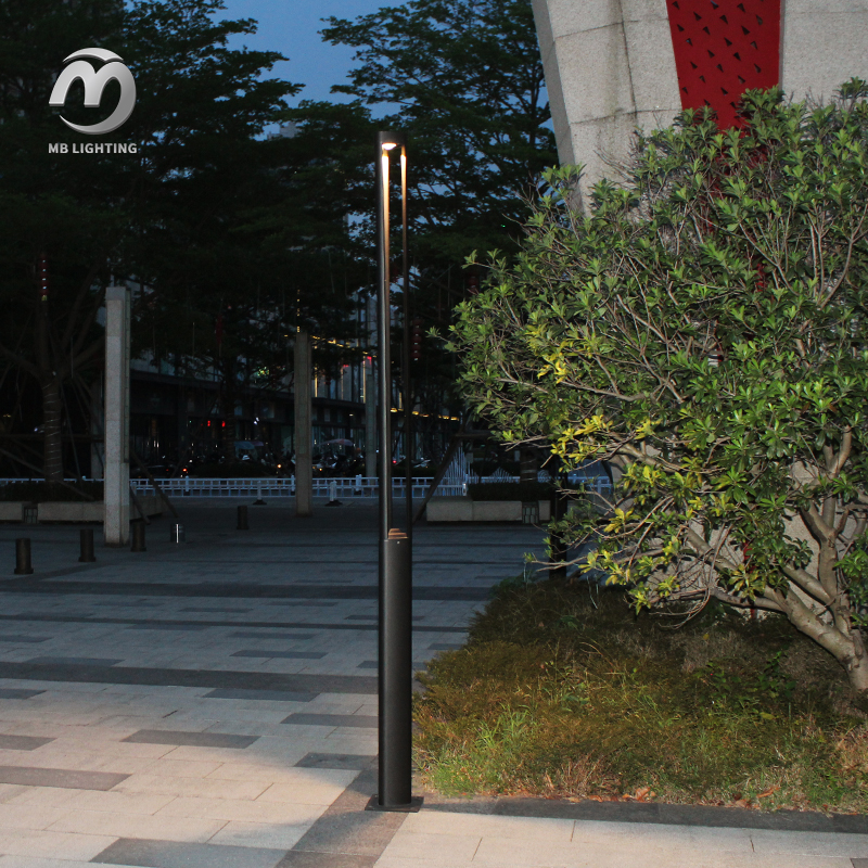 20W Aluminium Waterproof Pole Lamp Park Landscape Yard Lamps Outdoor Bollard LED Garden Light