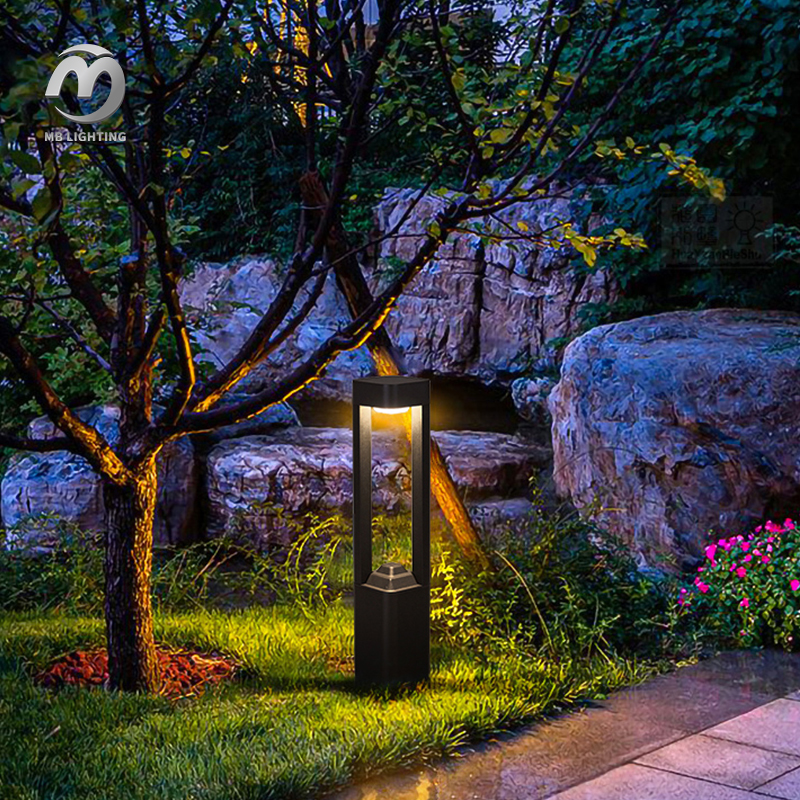 Solar Powered Outdoor LED Bollard Light Waterproof Post Lights Pathway Landscape Garden Lawn Lamps