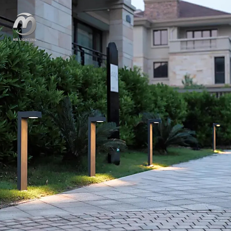 Outdoor COB Waterproof Modern Landscape Bollard Light Courtyard Garden Lighting Pathway Lawn Light