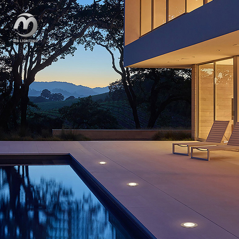 IP67 Waterproof Stainless Steel Floor Embedded Deck Underground Spotlight Outdoor Landscape LED Underground Light