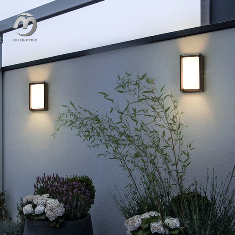 Outdoor LED Wall Lamp 12W Waterproof Aluminum Sconce Lamp Modern Balcony Garden Light
