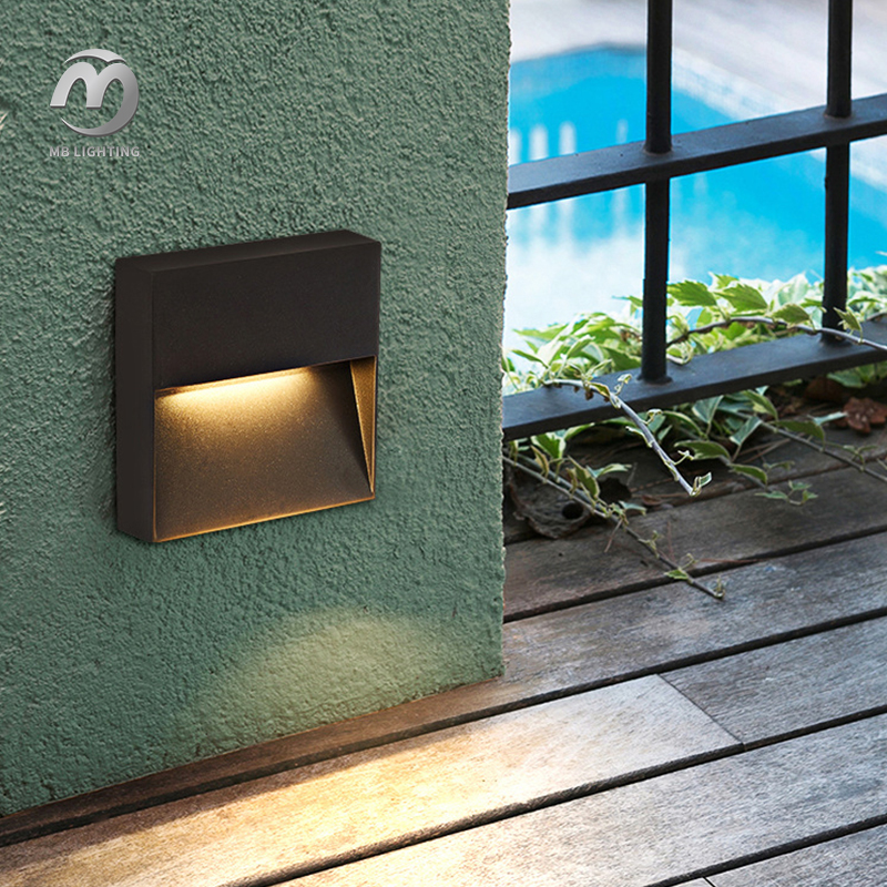 Wall Sconce Outdoor LED Stairs Light Aluminum Step Lights Surface Mounted Staircase Lighting