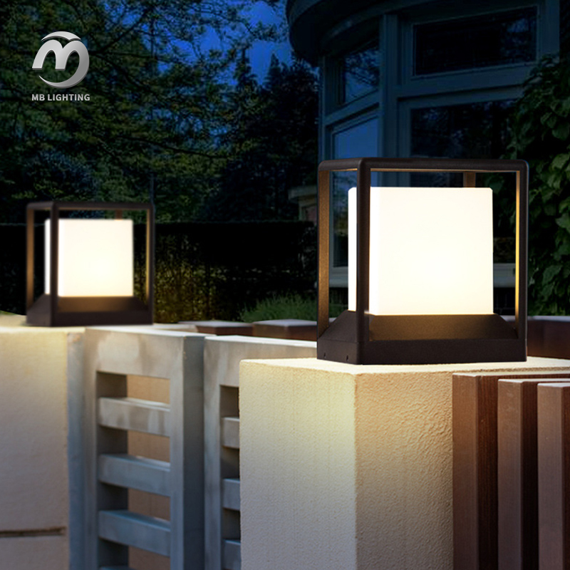 Outdoor Courtyard Door Column Lamp Villa Garden Wall Lighting Waterproof LED Pillar Light