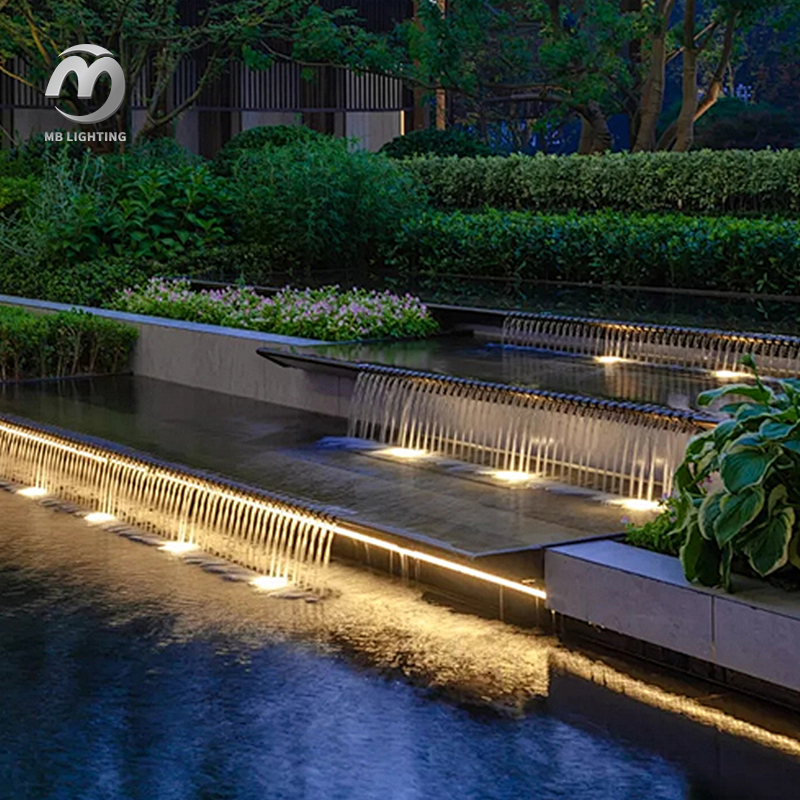 RGB LED Fountain Light IP68 Stainless Steel Garden Landscape Underwater Lighting Waterproof Pool Lights