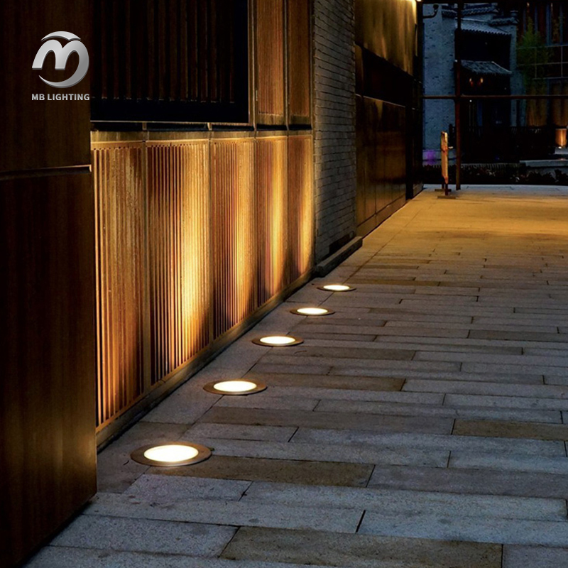 Outdoor Walkway LED Inground Lights Waterproof Underground Lights Outside Landscape Recessed Flood Lamps