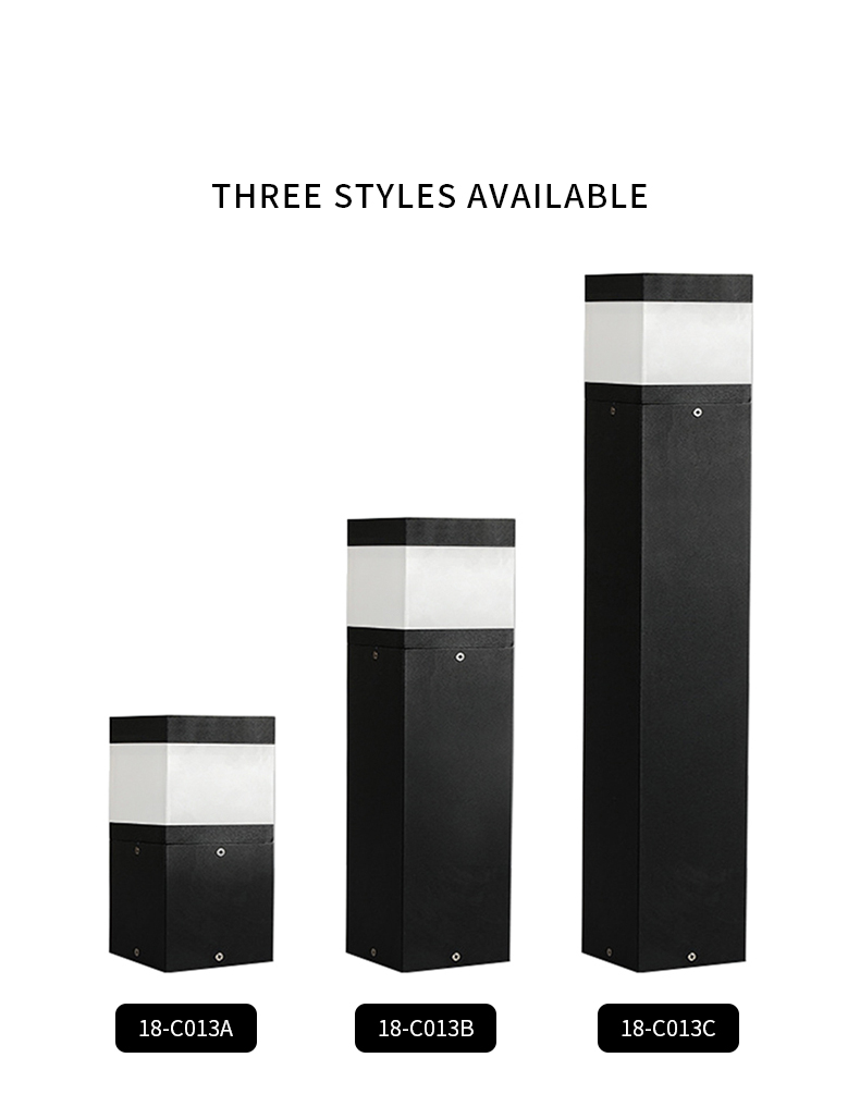 LED lawn bollard lights