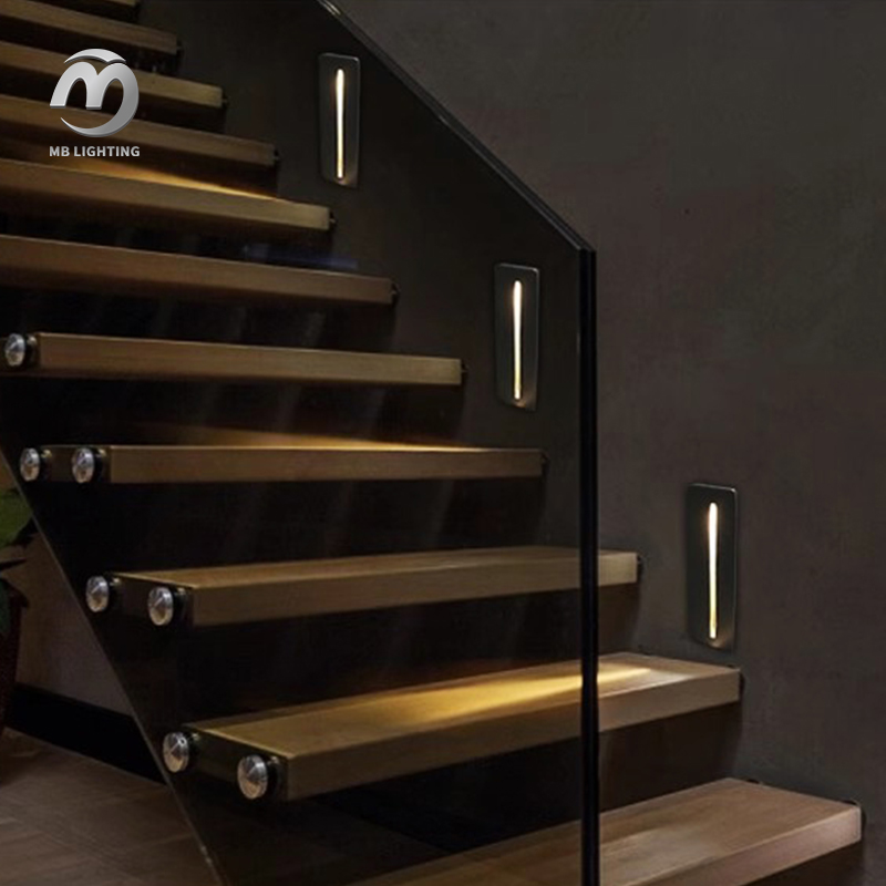 Outdoor Corridor Stair Step Light Embedded Led Wall Lamp Foot Lamp Aluminum Corner Lamp