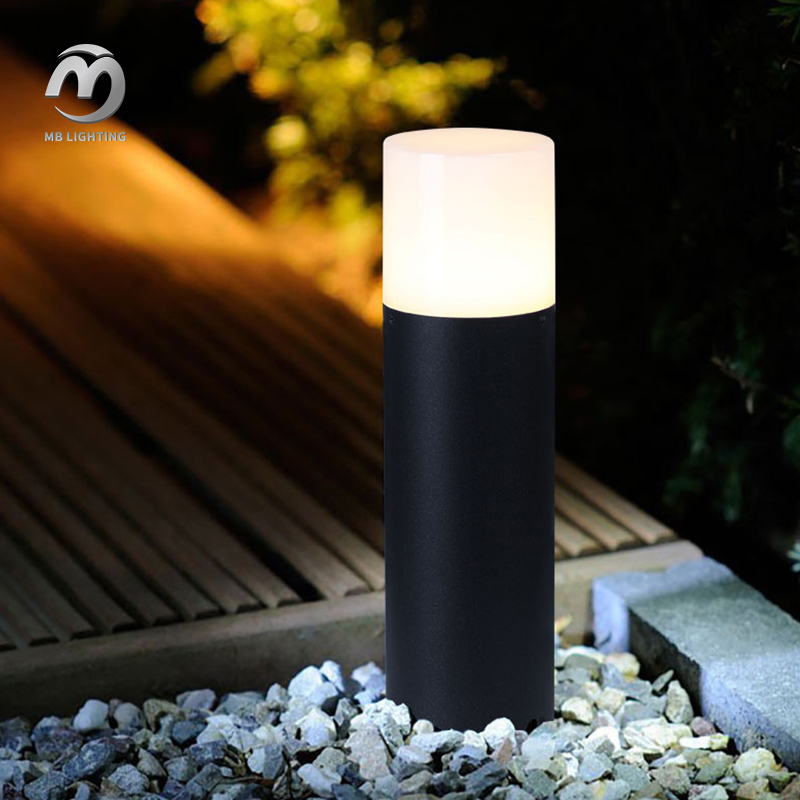 Outdoor Modern LED Bollard Lawn Lamp Community Garden Park Lighting Aluminum Waterproof Pathway Lights