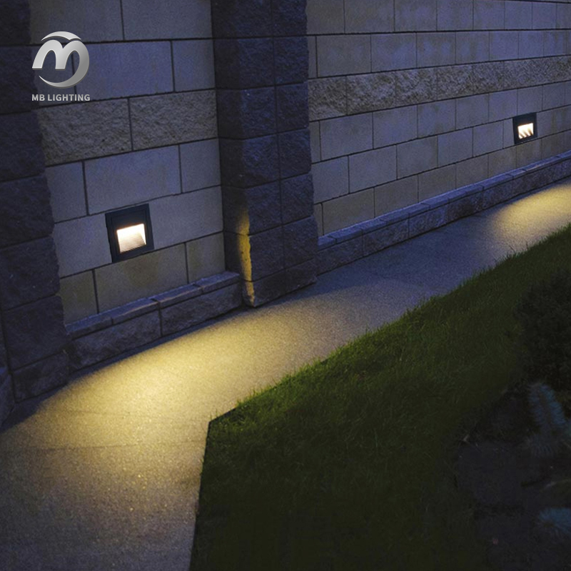 Outdoor Stair Lights Recessed Aluminum Wall Lamp Waterproof Led Step Light