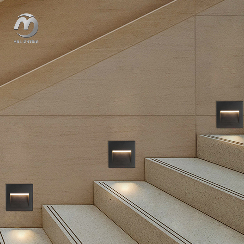 Outdoor Indoor Led Stair Light Recessed Step Wall Lighting Aluminum Led Step Lights