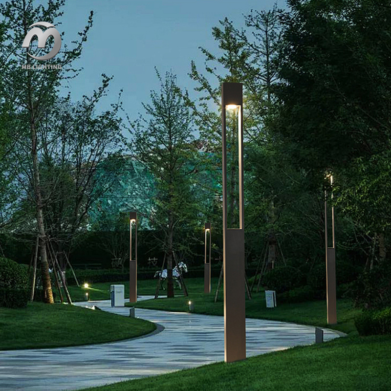LED Waterproof Outdoor Column Lamp Aluminum High Pole Lights Garden Villa Courtyard Landscape Lighting