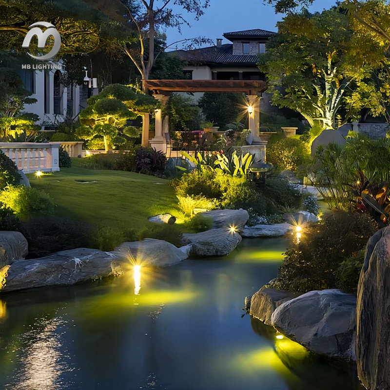 Stainless Steel Outdoor LED Fountain Light Underwater Deck Waterfall Lighting Swimming Pool Pond Lamp